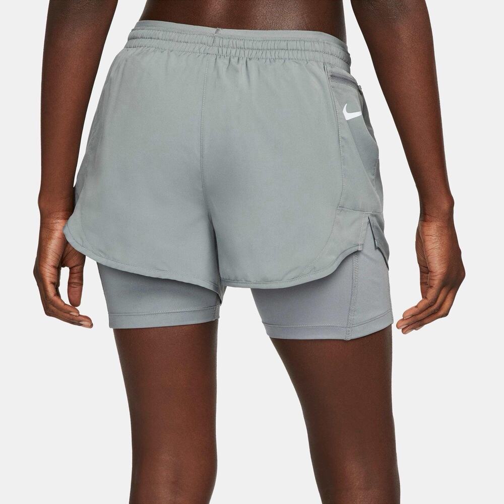 Nike Tempo Luxe 2 in 1 Running Shorts Womens XS Gray Pockets CZ9574-084